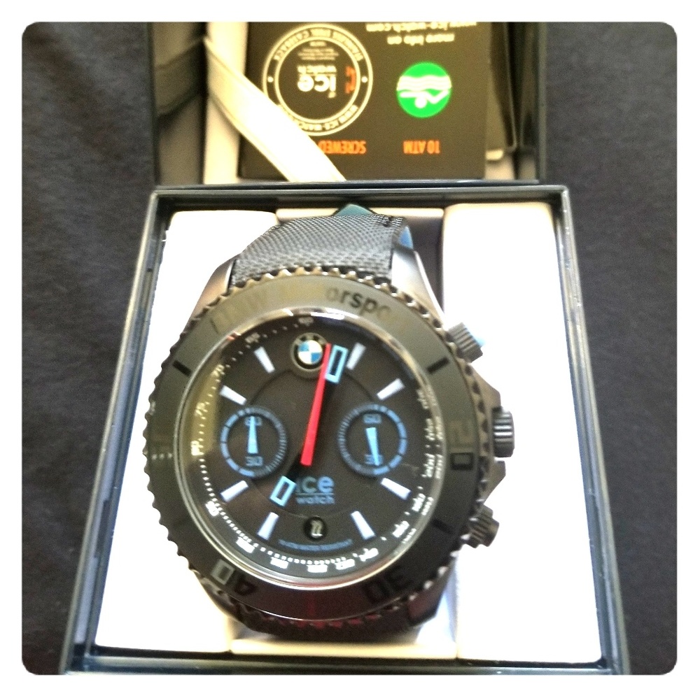 Ice BMW Motorsport Black Dial Mens Chronograph Wat